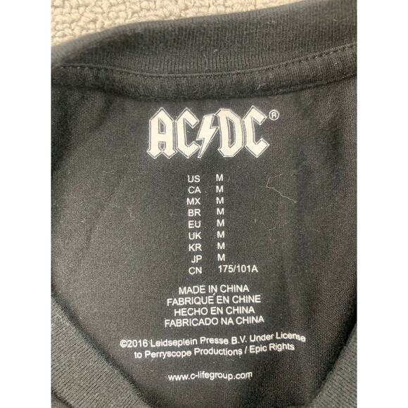 AC/DC Men's For Those About To Rock We Salute You Size M Black T-Shirt‎ - Picture 3 of 7